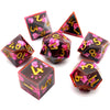 Handmade Resin Polyhedral Dice Set with Sharp Edges