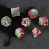 7-Piece Polyhedral Dice Set with Velvet Pouch for Tabletop RPGs