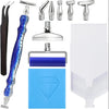 A complete diamond painting tool kit featuring precision pens, tools, and accessories for detailed work.