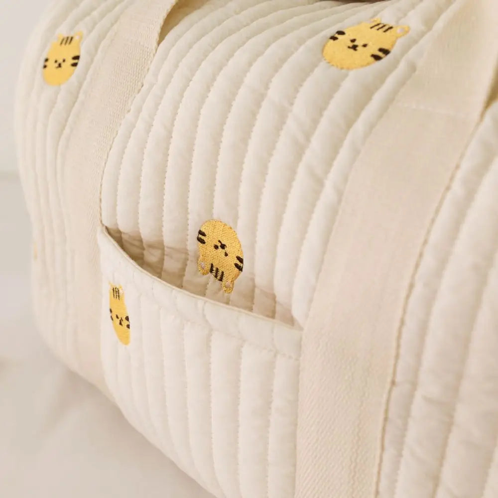 Embroidered Diaper Bag with Large Capacity for Travel & Everyday Use