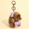 Kawaii Capybara Plush Keychain Charm