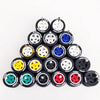 1/64 Scale Alloy Car Wheels with Rubber Tires - 10 Sets