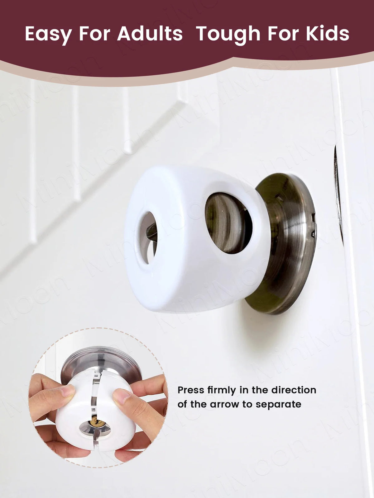 Baby Proof Door Knob Covers for Round Handles