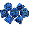 7-Piece Polyhedral Dice Set with Dual-Color Design for RPG and Tabletop Games
