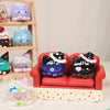 A set of cute mini bean blind box figurines featuring an octopus cat pendant charm and a strawberry mousse tower.