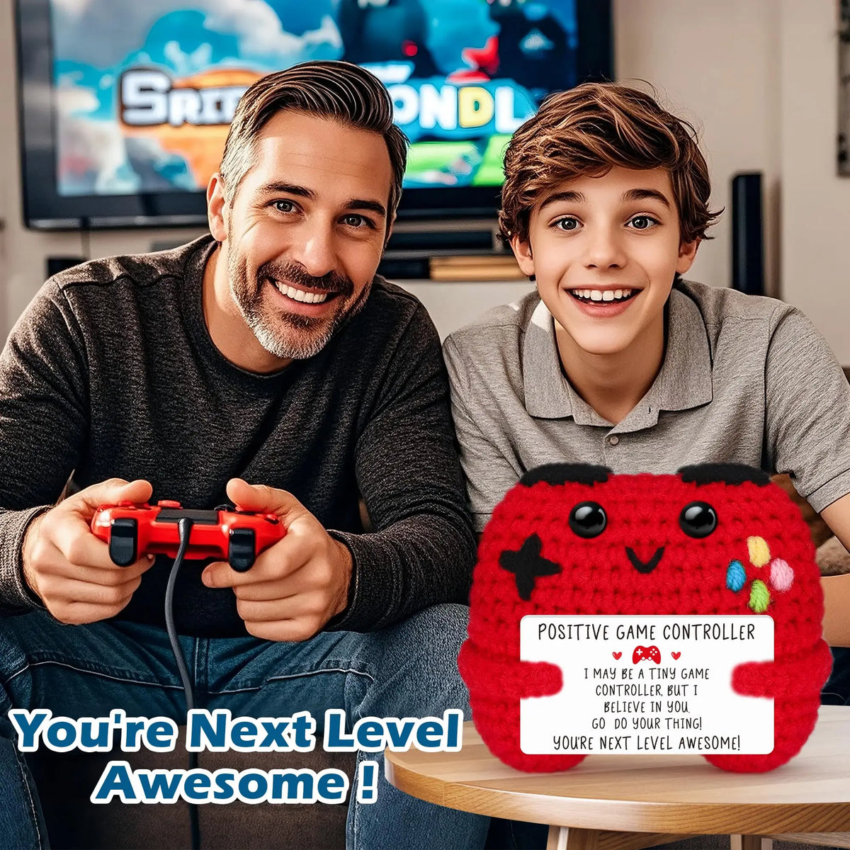 Handmade Crochet Video Game Controller Decorative Gift