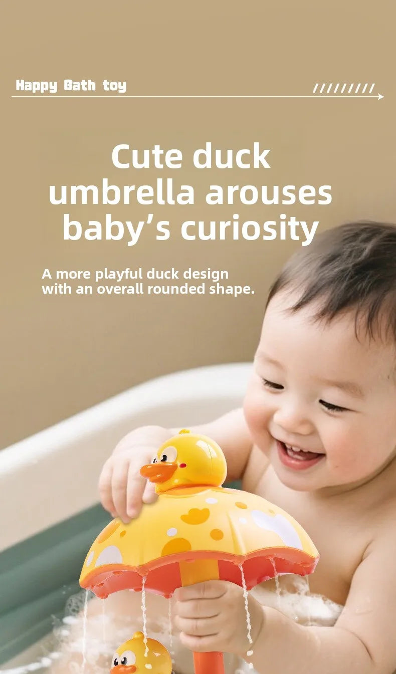Rotating Water Umbrella Bath Toy for Toddlers – Duck & Dinosaur Sprinklers