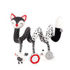 Un ensemble de miroirs-maracas développementaux avec un design renard et escargot pour bébés.