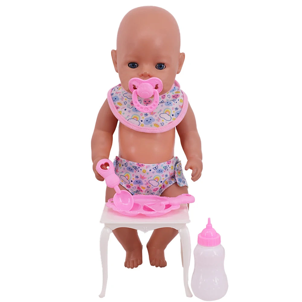 Doll Care Accessory Set with Water Towel and Underwear