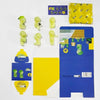 A blind box collectible featuring a yellow elf figurine and related items for a night light series.