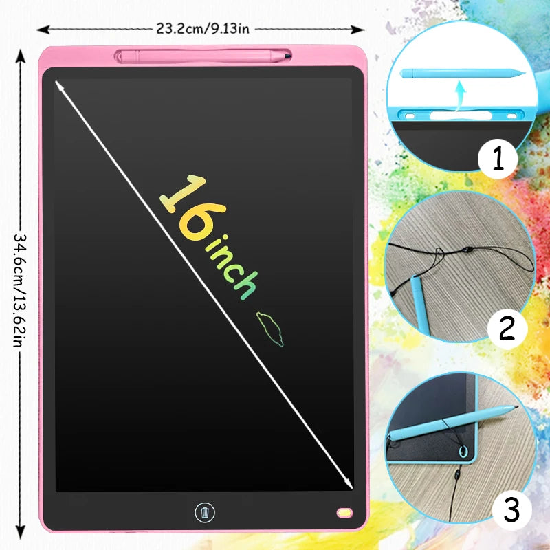LCD Writing Tablet for Kids – Doodle Board with Lock Function
