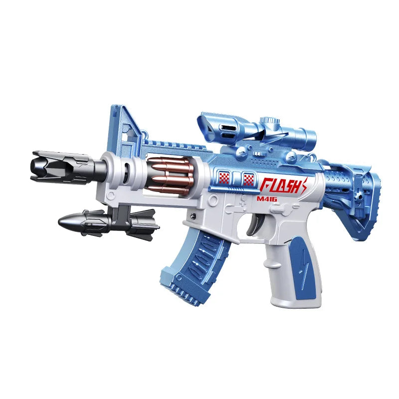 Light & Sound Toy Submachine Gun with Spinning Barrel
