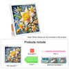 Flower Diamond Art Painting Kit for Beginners, Partial Drill