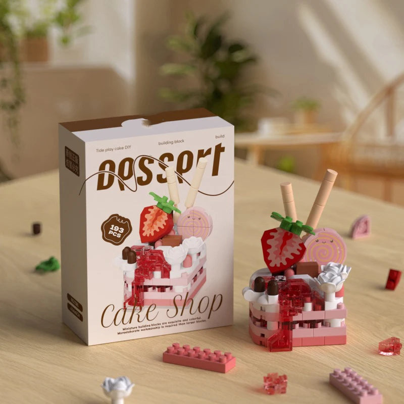 Cake-Shaped Building Block Set for Creative Home Décor