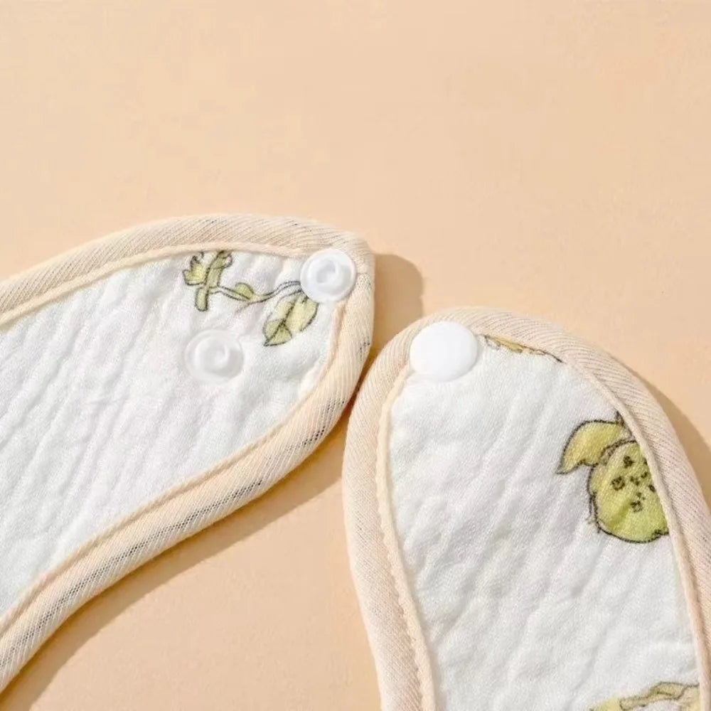 Cotton Baby Bibs with Adjustable Neck – Waterproof & Absorbent