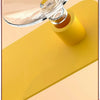 A clear suction cup fitting is shown attached to a yellow track piece, demonstrating a stable connection for a DIY racing car