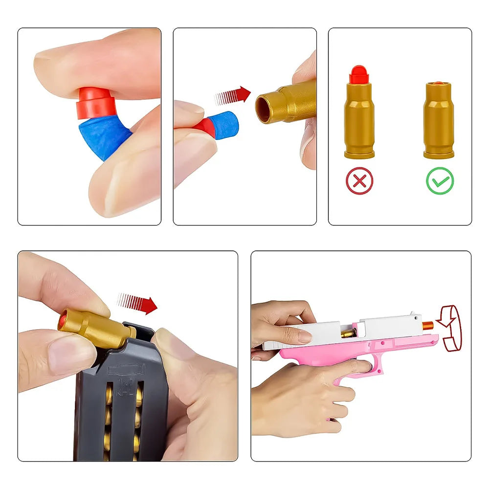 Foam Dart Blaster Toy Gun with Soft Bullets