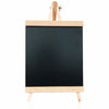 Mini wooden chalkboard easel with a dark slate board and light wood frame