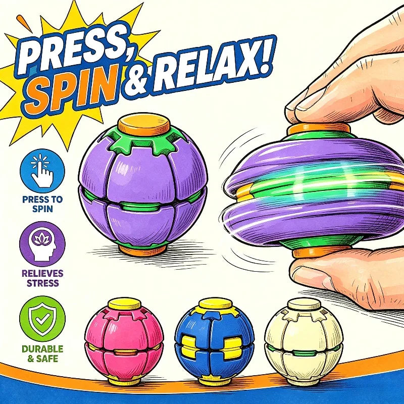 3D Printed Fidget Spinner Ball | Stress Relief & Anxiety Toy