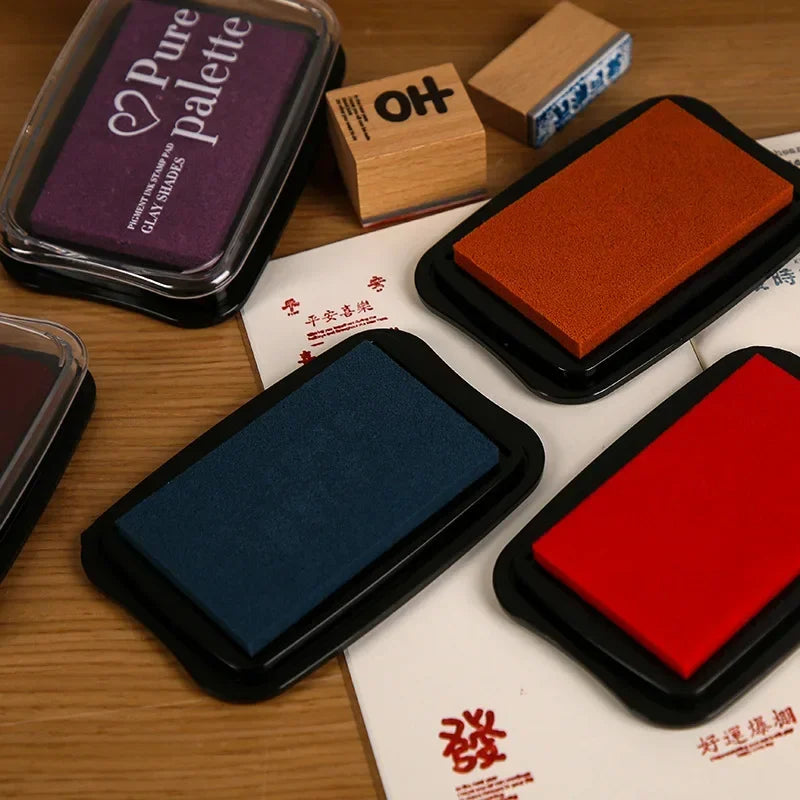 12-Color Large Vintage Ink Pad Set for Stamping and Crafts