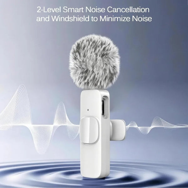 Wireless Lavalier Microphone with Noise Cancellation