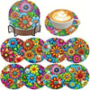 Sparkling Rhinestone Diamond Painting Coaster Set with Holder