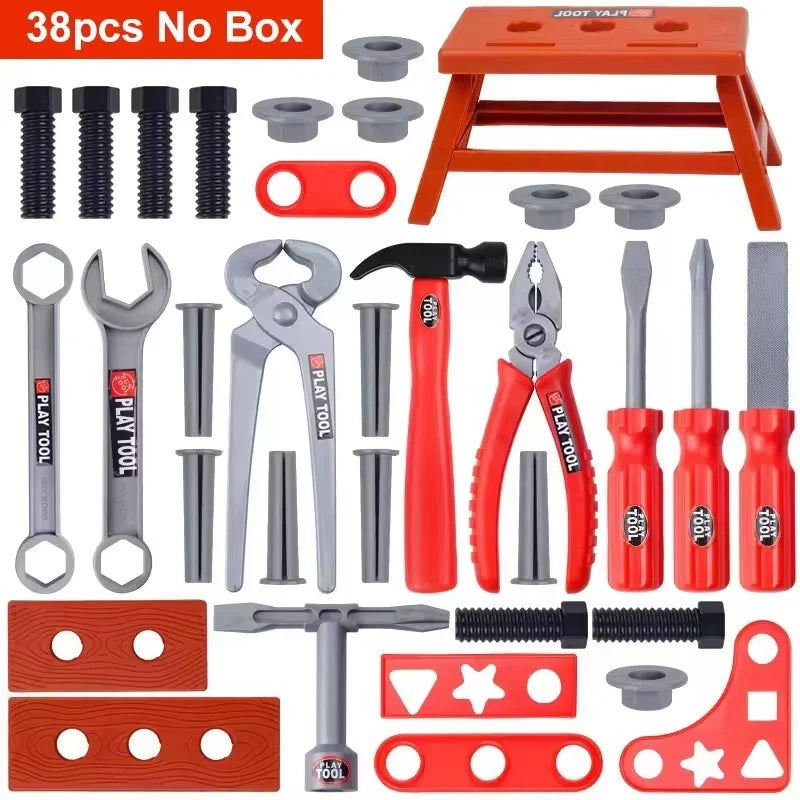 Kids Repair Toolbox Toy Set – Pretend Play Engineering Tools with Drill