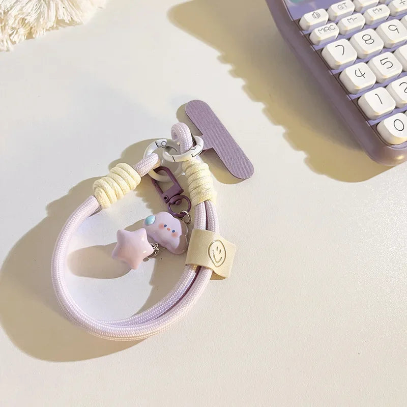 Colorful Cloud and Star Phone Wrist Strap