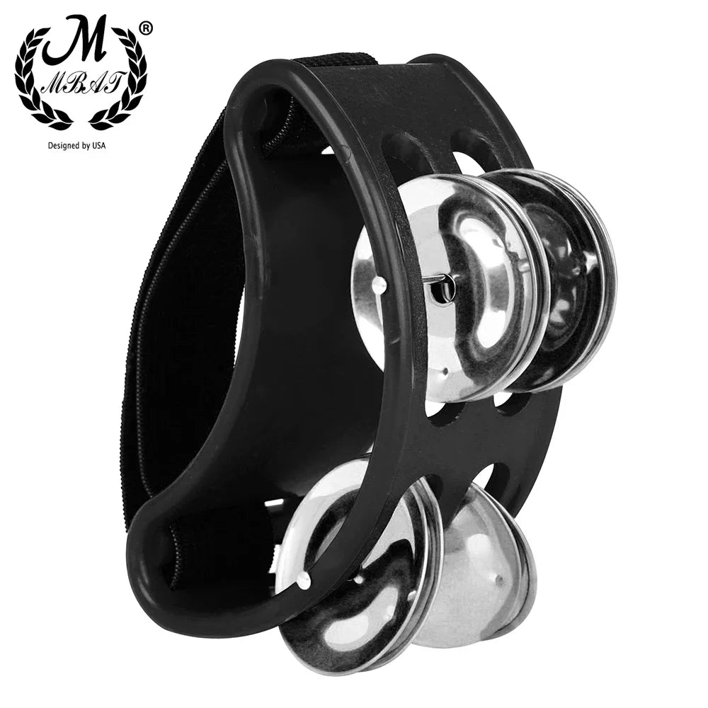 Foot Tambourine with Jingle Bells – Rainbow Percussion Instrument