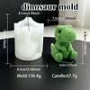 3D Knitted Dinosaur Silicone Candle Mold – Cute Sitting Dino Design for DIY Crafts