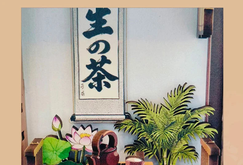 DIY Wooden Miniature Japanese Tavern Model Kit with LED Lighting