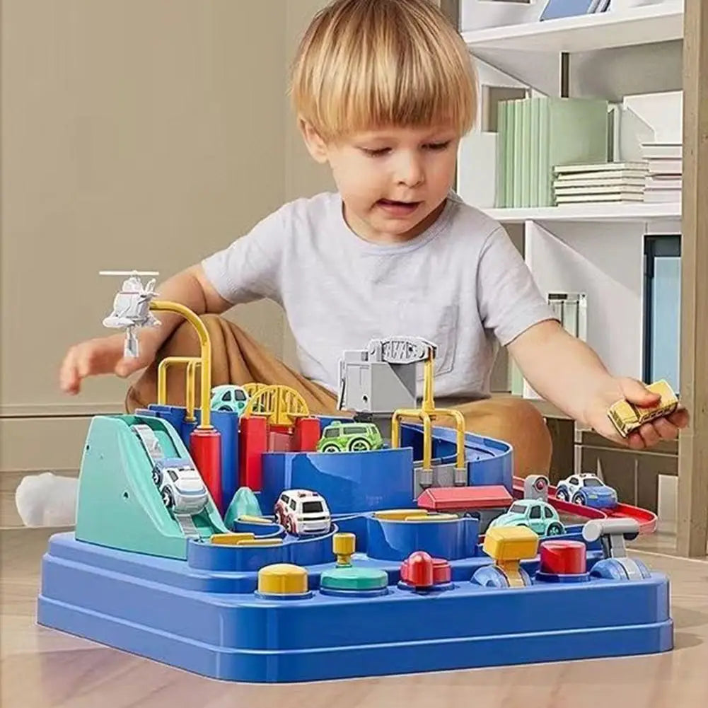 Interactive Racing Rail Car Adventure Track Toy