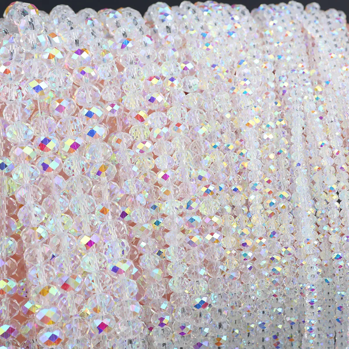 Austrian Crystal Beads with White AB Finish