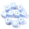 Classic Plaid Acrylic Cube Beads for Jewelry Making