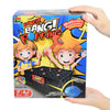 A hand holds a box of Bangi Bang Popping Balloon Explosion Game featuring two children playing.