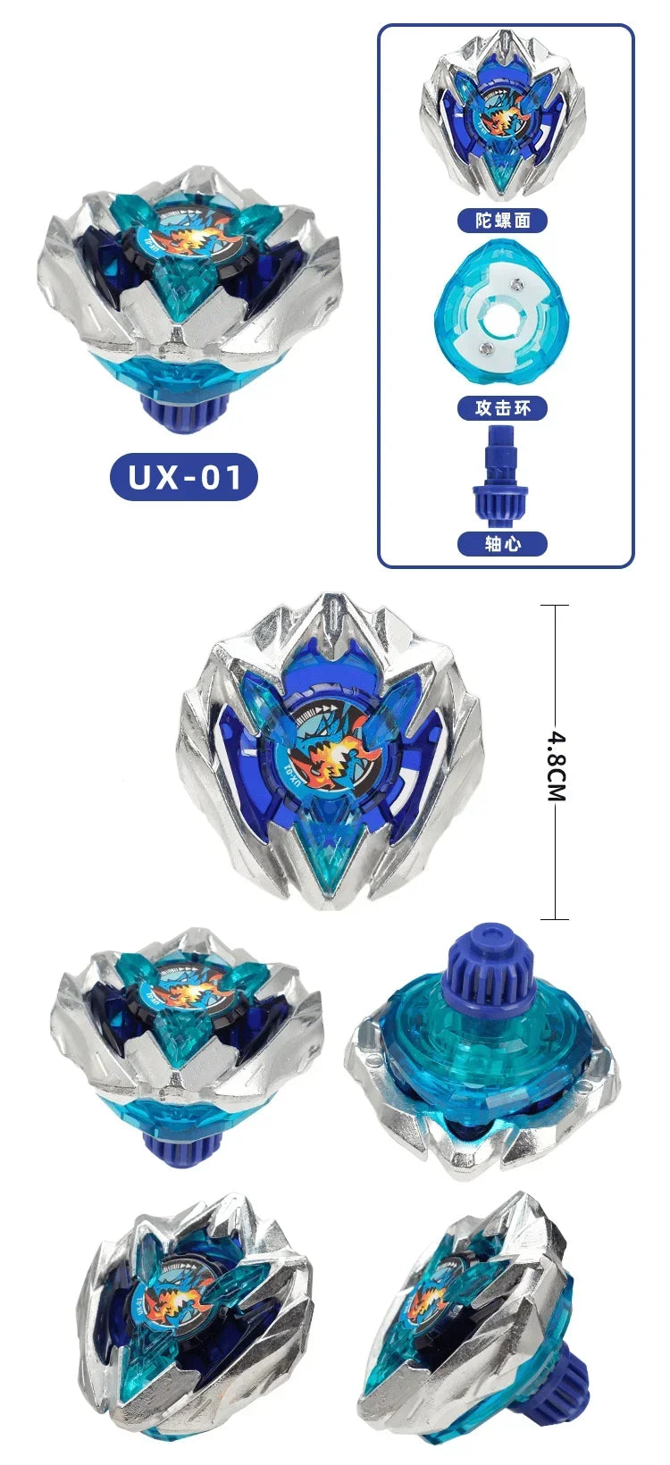 Metal Spinning Top Battle Toy with Launcher