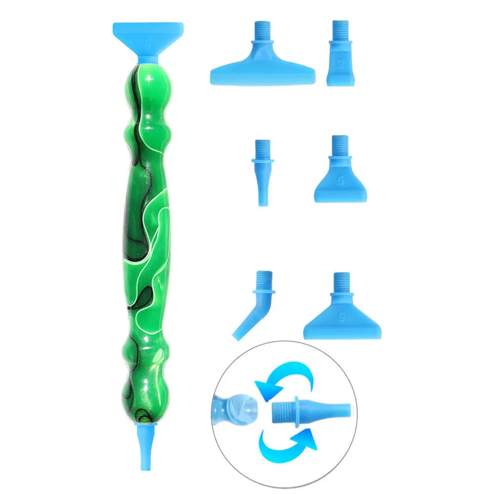 Premium Resin Diamond Painting Pen Set with 6 Replaceable Nibs