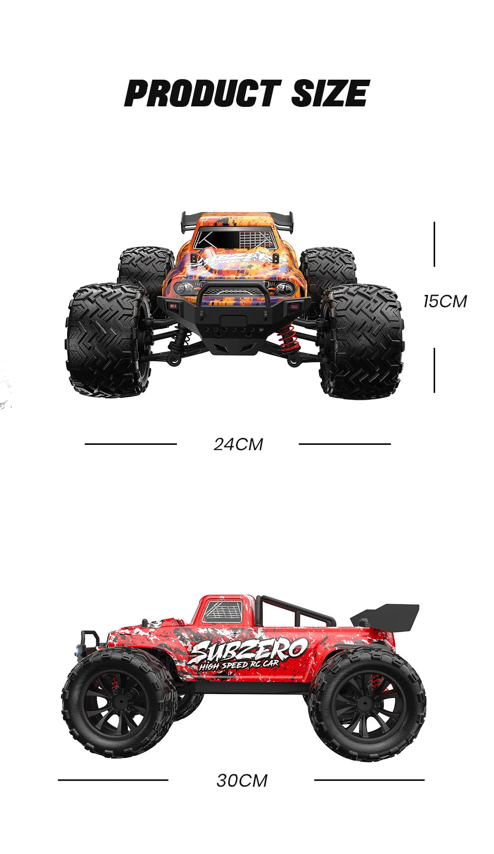 1:16 Scale Remote Control Off-Road Monster Truck