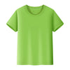 A bright lime green short-sleeved t-shirt for kids.
