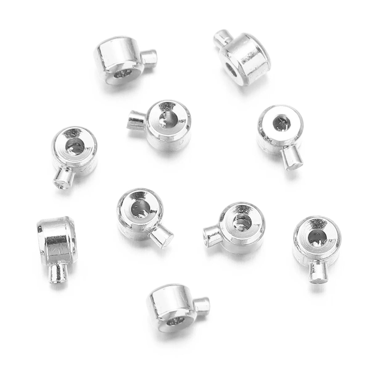 Metal Crimp End Beads for Jewelry Making - Stopper and Positioning Clasps