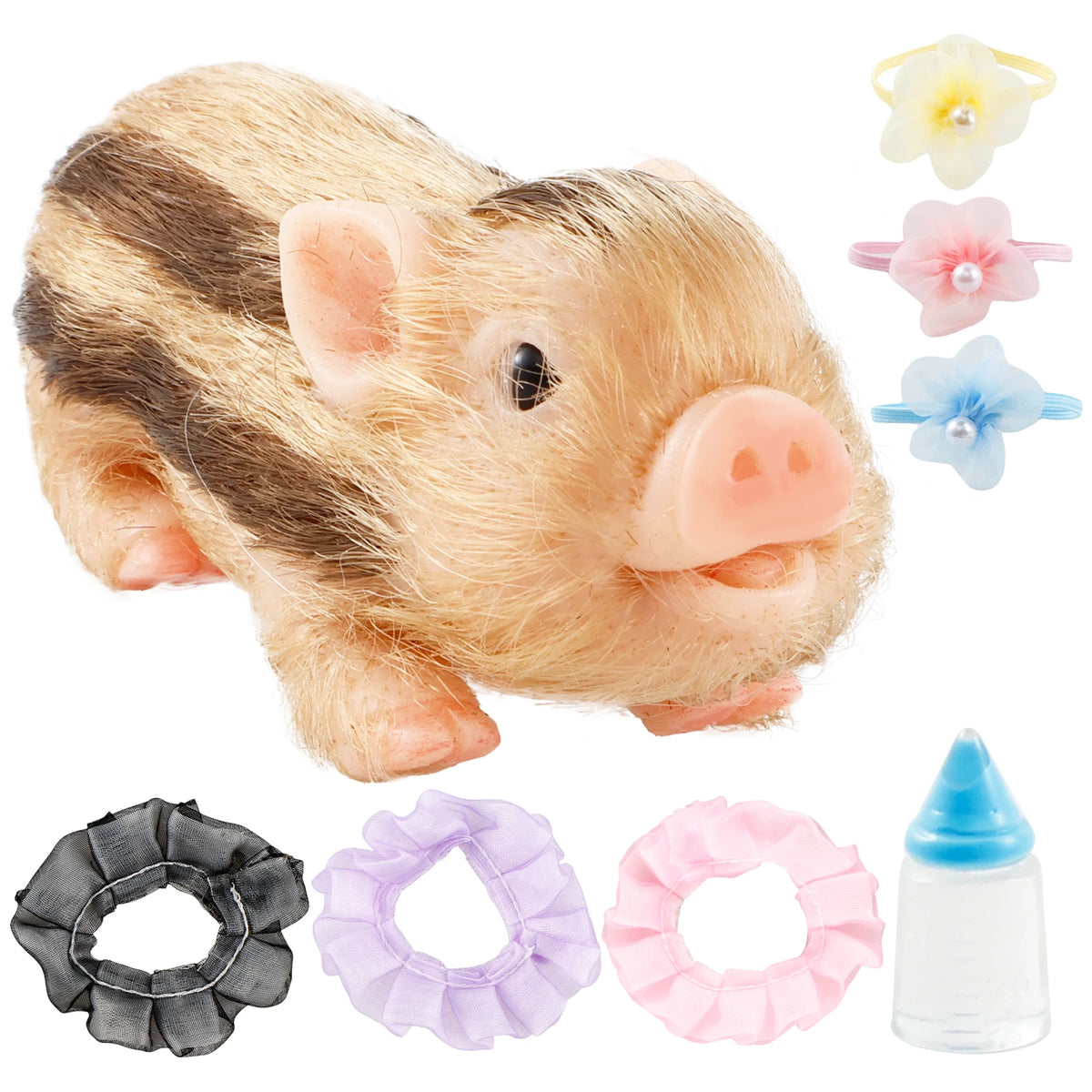 Realistic Soft Silicone Piglet Plush Toy