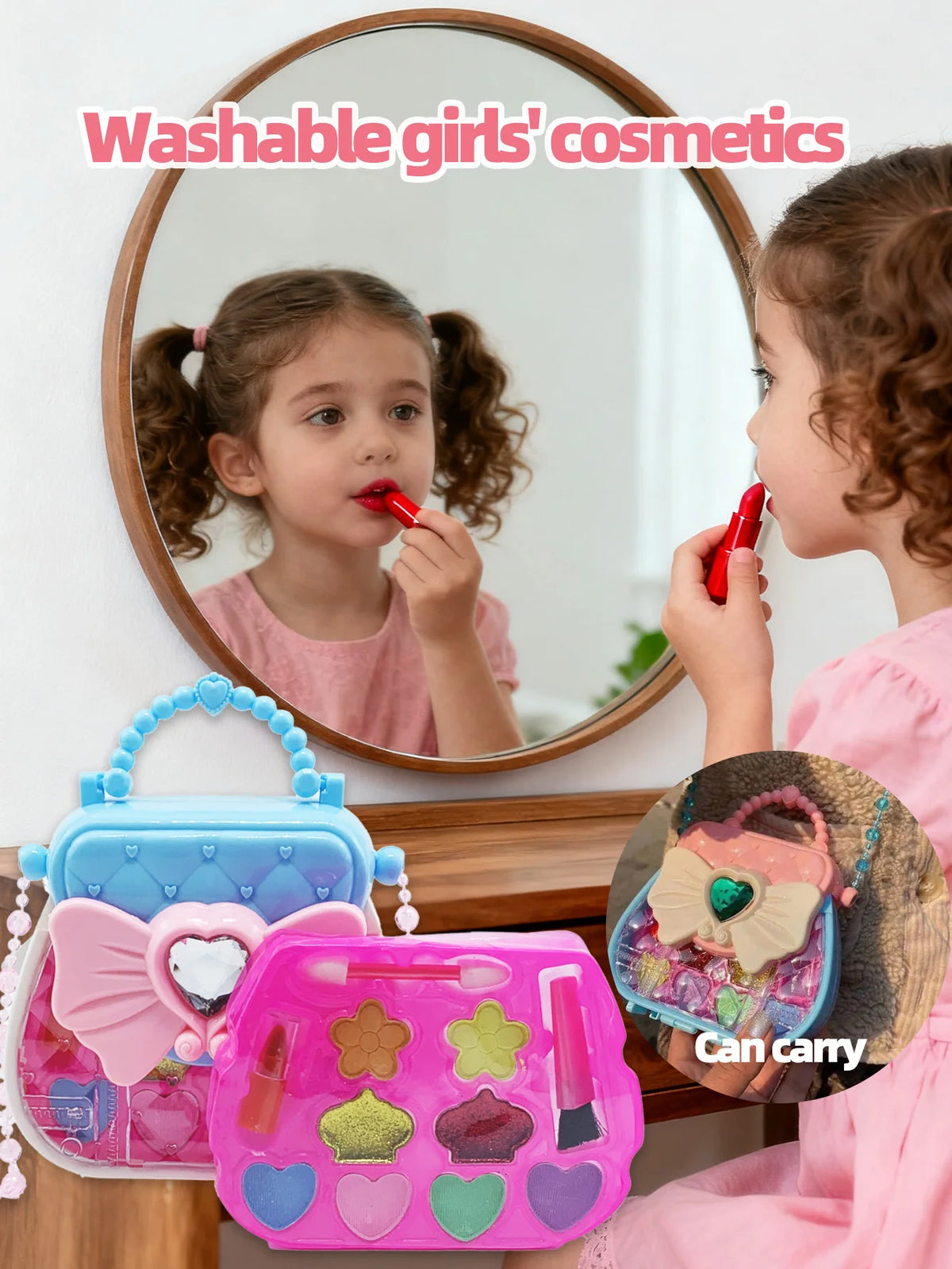 Kids Pretend Play Makeup Cosmetic Set