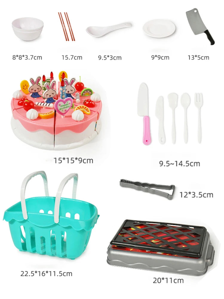 Pretend Play Food Cutting Set for Kids – Educational Fruit & Vegetable Toy