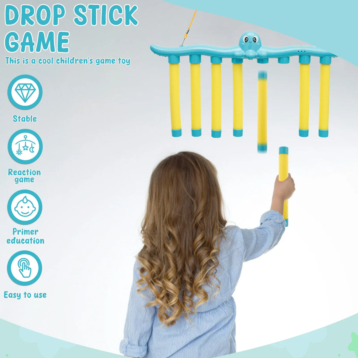 Reaction Training Catching Sticks Game with Adjustable Speeds