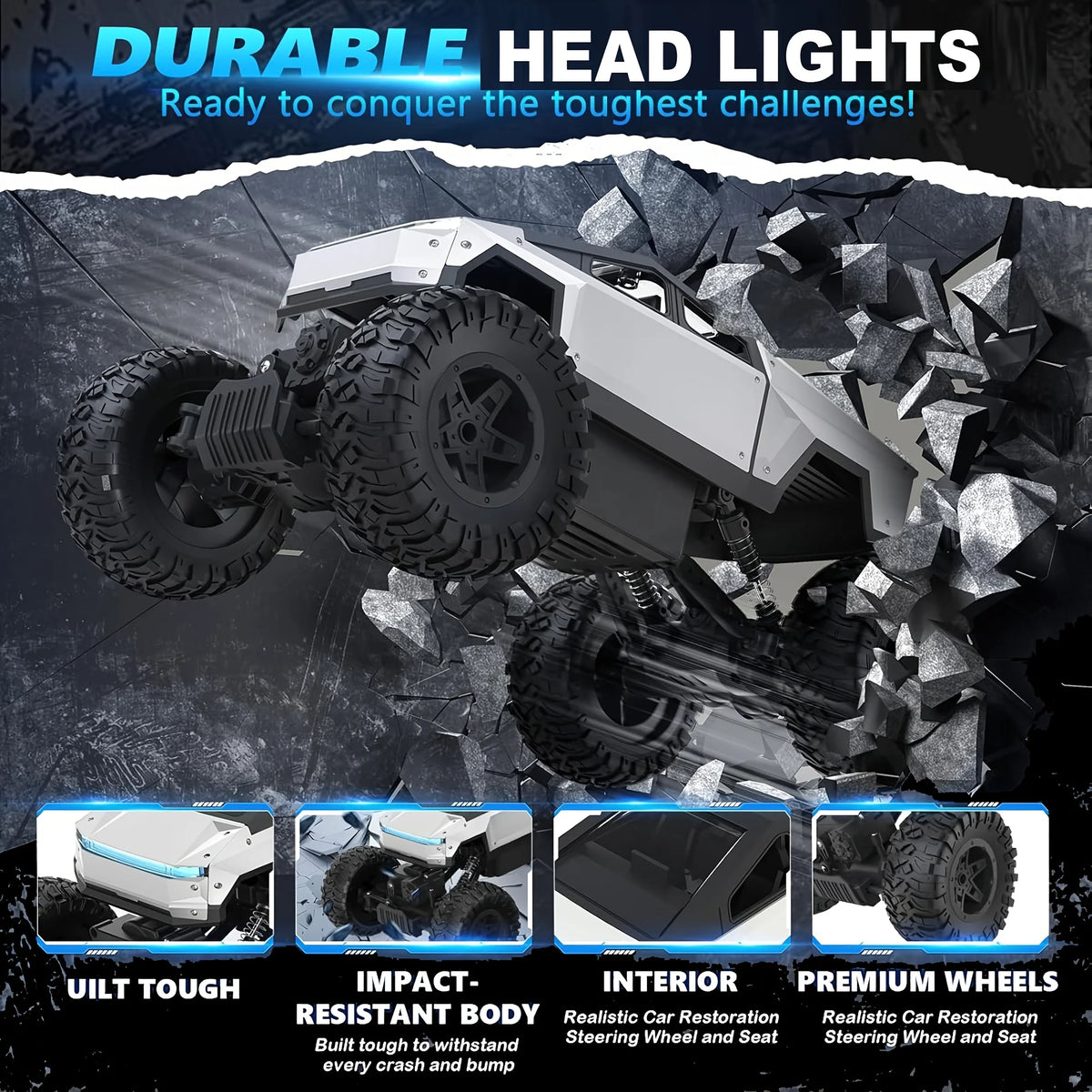 Amphibious 4WD RC Monster Truck – Waterproof Off-Road Remote Control Car