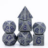 Premium Metal Polyhedral Dice Set with Dragon Font
