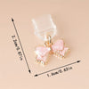 Pink & White Bowknot Phone Dust Plug
