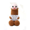 Hand-Knitted Crochet Figurine with Positive Energy Card