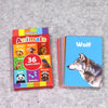 A set of 36 flash cards featuring various animals including a squirrel, monkey, lion, giraffe, panda, and wolf.
