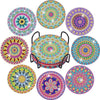 Van Gogh Starry Night Diamond Painting Coaster Kit with Metal Holder